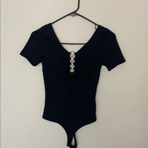 One piece black top
